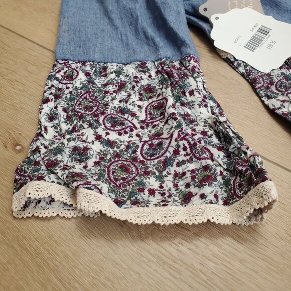 Altard State Womens Tunic Dress L Tiered Block Boho Patchwork Print Mix $60 New - Picture 5 of 16